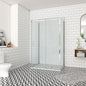 Duschabtrennung 1600x800 H.1950 mm Schiebetür U-Form für badezimmer