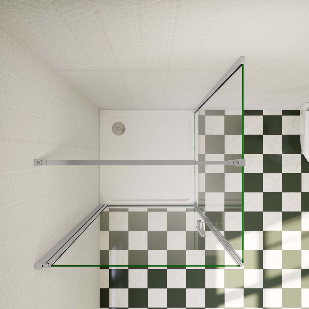 Duschabtrennung 700x800 H.1950 mm Drehtür mit Seitenwand für badezimmer