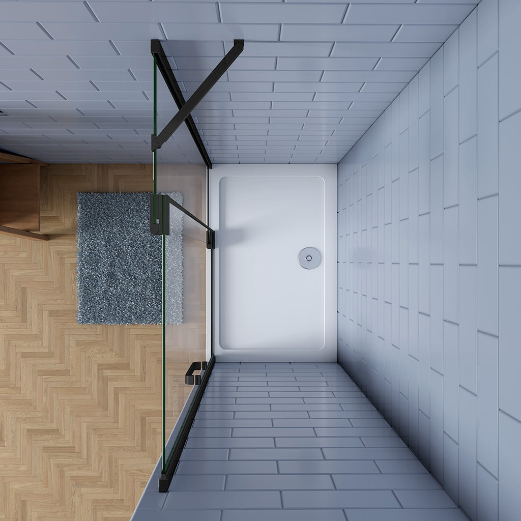 Duschabtrennung 80 H.195 cm Drehtür Nischentür Duschtasse 150x80cm Ablaufgarnitur badezimmer ideen