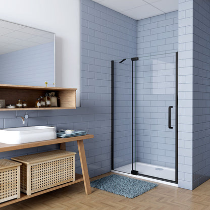 Duschabtrennung 80 H.195 cm Drehtür Nischentür Duschtasse 160x80cm für badezimmer