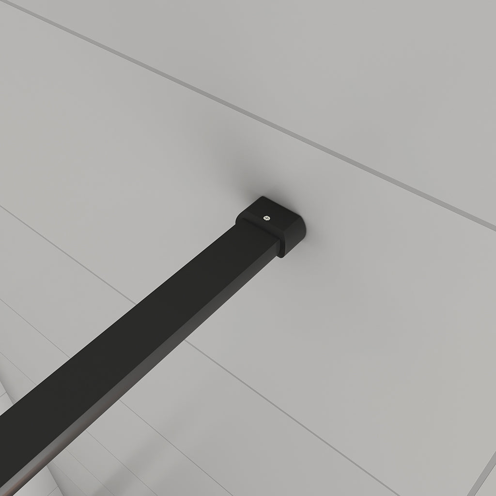 Duschabtrennung 80 H.200 cm Walk in Duschwand Gittermuster mit Stabilisationsstange 90cm badezimmer ideen