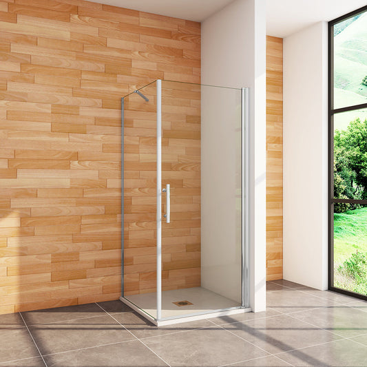 Duschabtrennung 800x700 H 1970 mm Drehtür mit Seitenwand