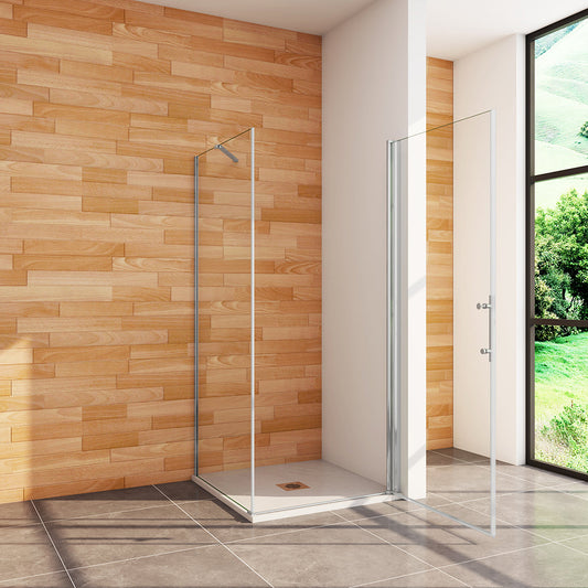 Duschabtrennung 800x800 H 1970 mm Drehtür mit Seitenwand für badezimmer