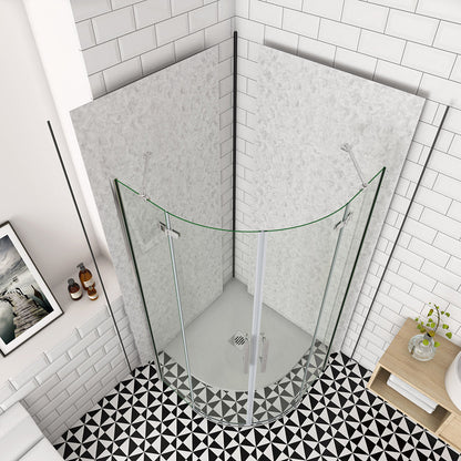 Duschabtrennung 80x80 H.195 cm Falttür Runddusche Eckeinstieg Wandverkleidung für badezimmer