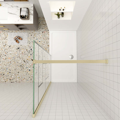 Duschabtrennung 8mm NANO Glas 100 cm Gold