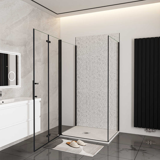 Duschabtrennung 900x800 H.1950 mm U-Form Dusche Falttür badezimmer ideen