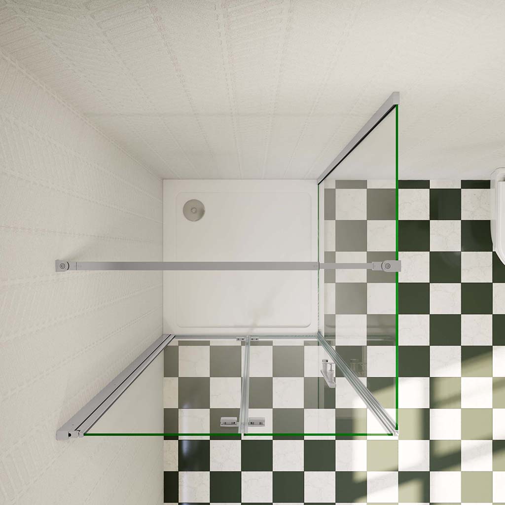 Duschabtrennung 900x900 H.1850 mm Falttür mit Seitenwand für badezimmer