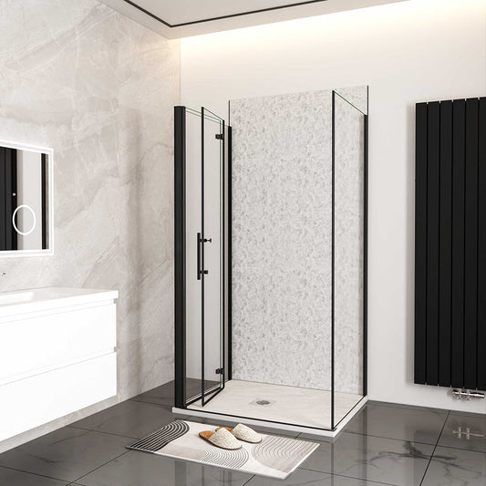 Duschabtrennung 900x900 H.1950 mm U Form Dusche Falttür badezimmer ideen