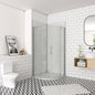 Duschabtrennung 90x90 H.195 cm Falttür Runddusche Eckeinstieg für badezimmer