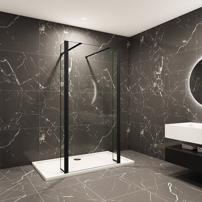 Duschabtrennung Walk In Duschabtrennung 1100mm mit 2x300mm Seitenpaneel Stabilisationsstange 1400mm für badezimmer