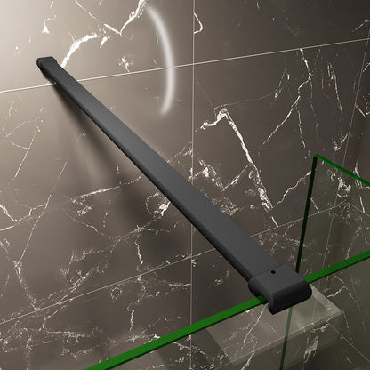 Duschabtrennung begehbare dusche Duschabtrennung 120+2x40 cm Seitenpaneel mit Stabilisationsstange 90 cm badezimmer ideen