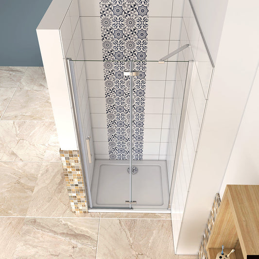 Duschkabine 100 H.185 cm Drehtür Nischentür Duschtasse 100x80cm für badezimmer