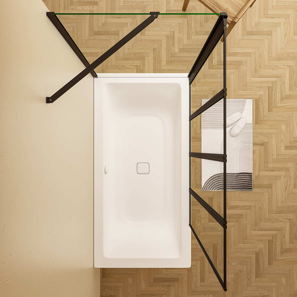 Duschkabine 1000x700 H 1400 mm Badewannenseitenwand mit Seitenwand