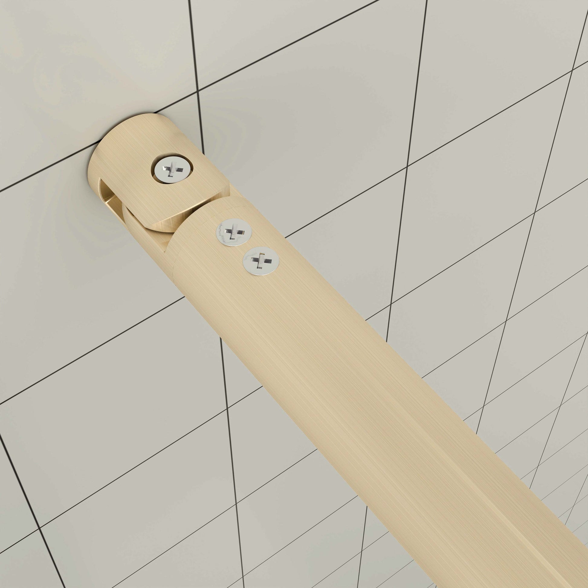 Duschkabine 10mm ESG NANO Glas 97.7 cm Walk in Duschwand Dusche goldfarben