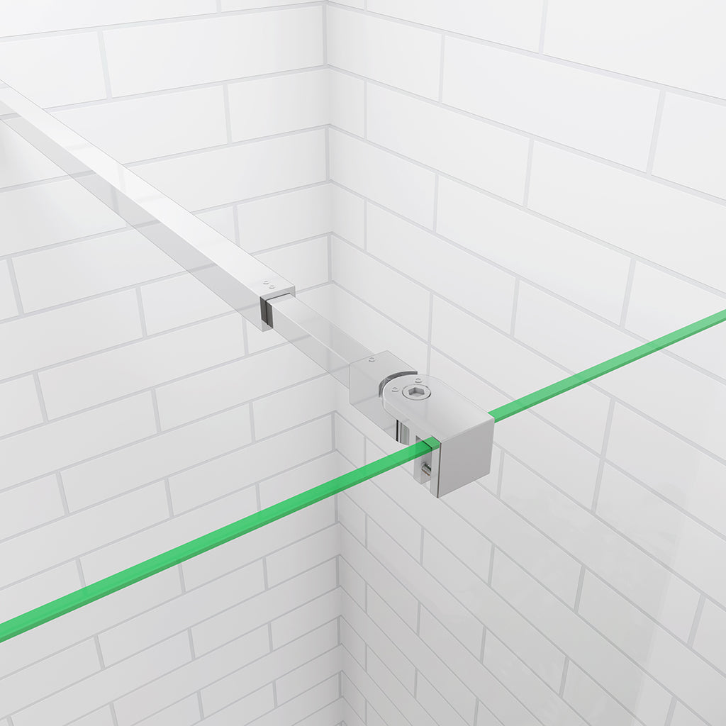 Walk-in Duschtrennwand 90x200 Cm - Klares 10mm ESG Sicherheitsglas Mit Nano-Beschichtung | Für Bodenebene Duschen