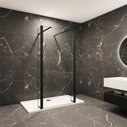 Duschkabine 1100+400+400 H.2000 mm Walk In Duschabtrennung 2xSeitenpaneel mit Stabilisationsstange 900mm badezimmer ideen