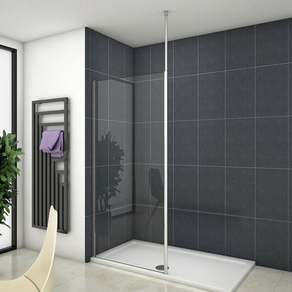 Duschkabine 1100 H.2000 mm Walk in Duschwänd mit Stabilisationsstange für badezimmer