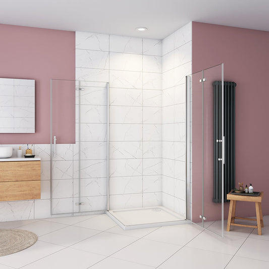 Duschkabine 1100x900 H.1950 mm Falttür Eckeinstieg Duschtasse badezimmer ideen