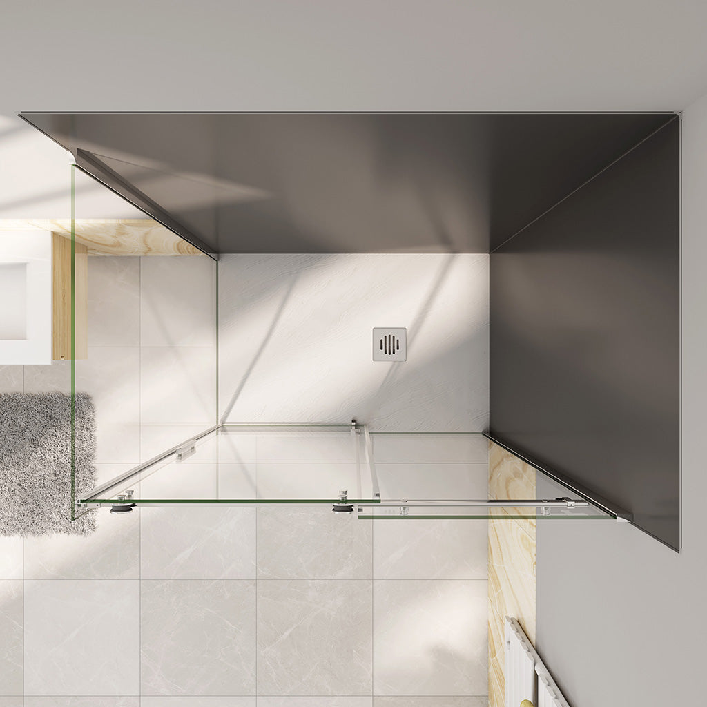 Duschkabine 1150x800 H.1950 mm Schiebetür mit Seitenwand für badezimmer