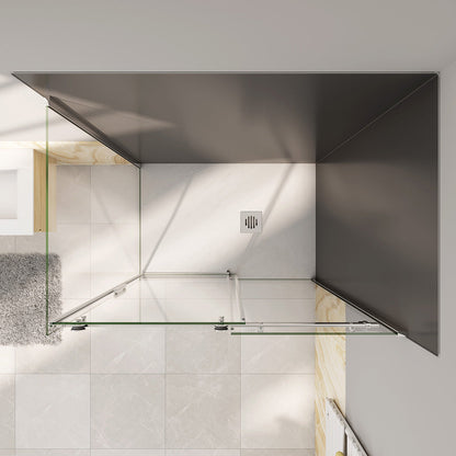 Duschkabine 1150x800 H.1950 mm Schiebetür mit Seitenwand für badezimmer