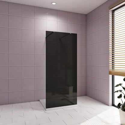 Duschkabine 1177 H.2000 mm Walk in Duschwänd Schwarz Schutzfolie mit 2xStabilisationsstange 900mm badezimmer ideen