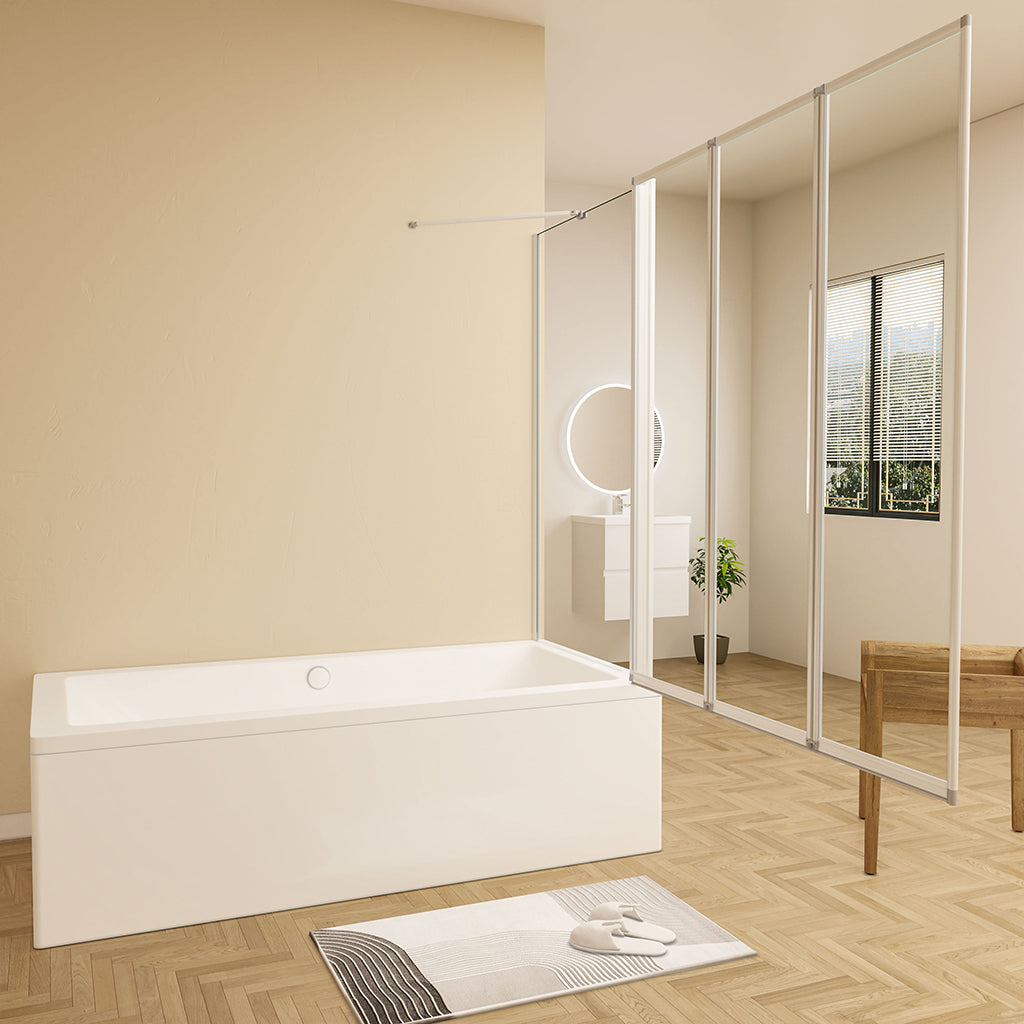 Duschkabine 1200x750 H 1400 mm Badewannenseitenwand mit Seitenwand für badezimmer