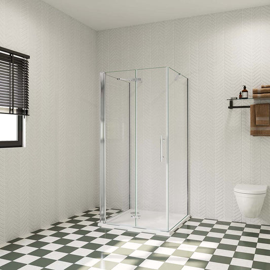 Duschkabine 1200x800 H.1950 mm U-Form Dusche Falttür für badezimmer