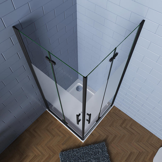 1200x900 H.1950 mm Falttür Schutzfolie Eckeinstieg Duschtasse badezimmer ideen