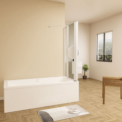 Duschkabine 120x70 H 140 cm Badewannenseitenwand mit Seitenwand für badezimmer