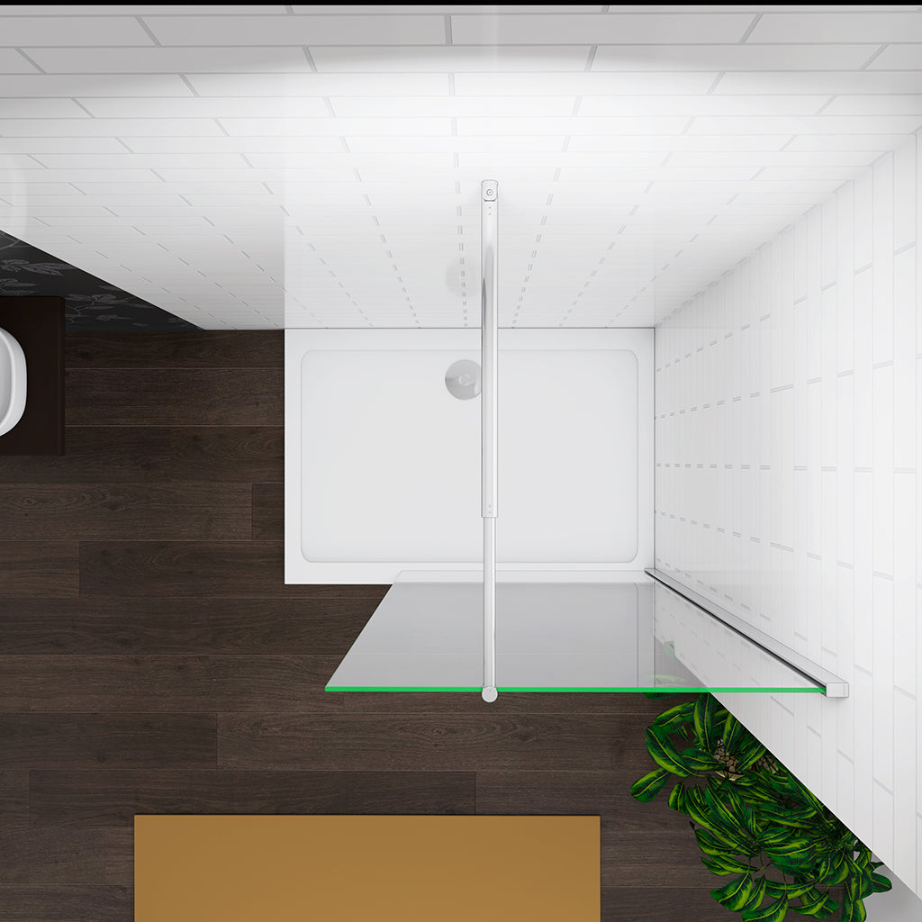 Duschkabine 130 H.200 cm Walk in Duschwänd mit Stabilisationsstange 70-120cm badezimmer ideen