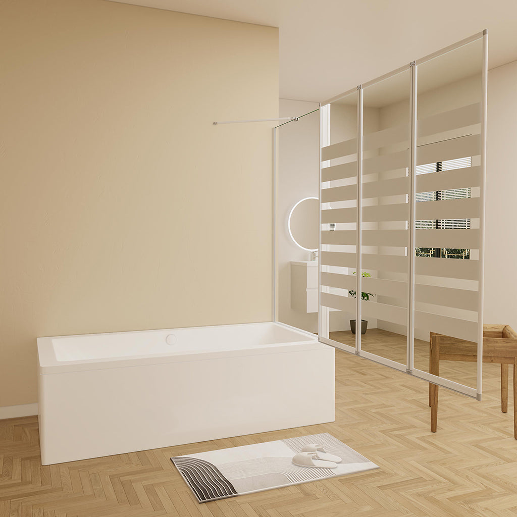 Duschkabine 130x70 H 140 cm Badewannenseitenwand mit Seitenwand für badezimmer
