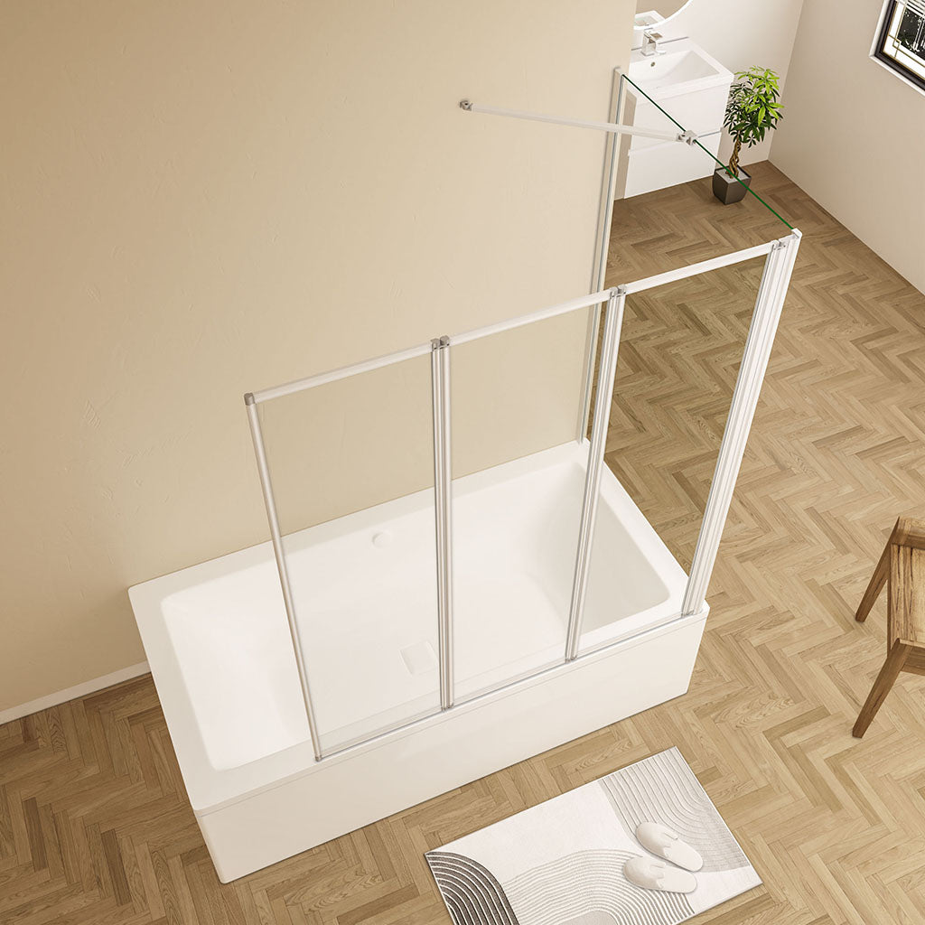 Duschkabine 140 Höhe Duschabtrennung Badewannenaufsätz 120 Seitenwand 75 cm badezimmer ideen