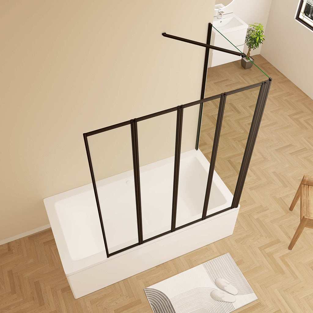 Duschkabine 140 Höhe Duschabtrennung Badewannenaufsatz 90 Seitenwand 75 cm für badezimmer