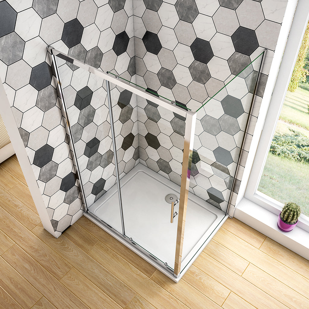 Duschkabine 1400x700 H.1900 mm Schiebetür mit Seitenwand Duschtasse für badezimmer