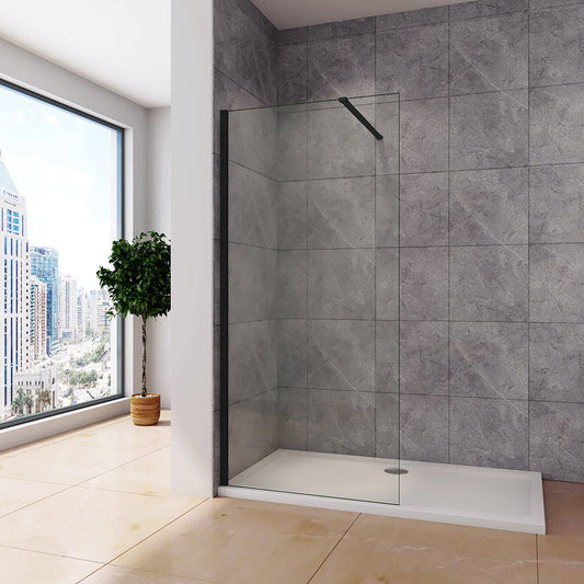 Duschkabine 160 H.200 cm Walk in Duschwand mit Stabilisationsstange 90cm für badezimmer