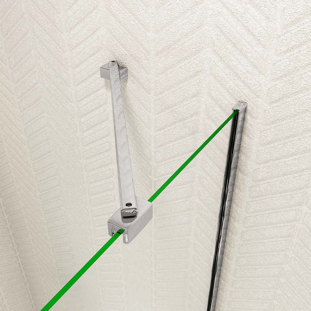 Duschkabine 185 Höhe Drehtür 100 mit Seitenwand 90 cm Duschwanne