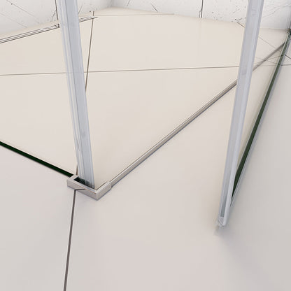 Duschkabine 185 Höhe Falttür mit Seitenwand 90x70 cm badezimmer ideen