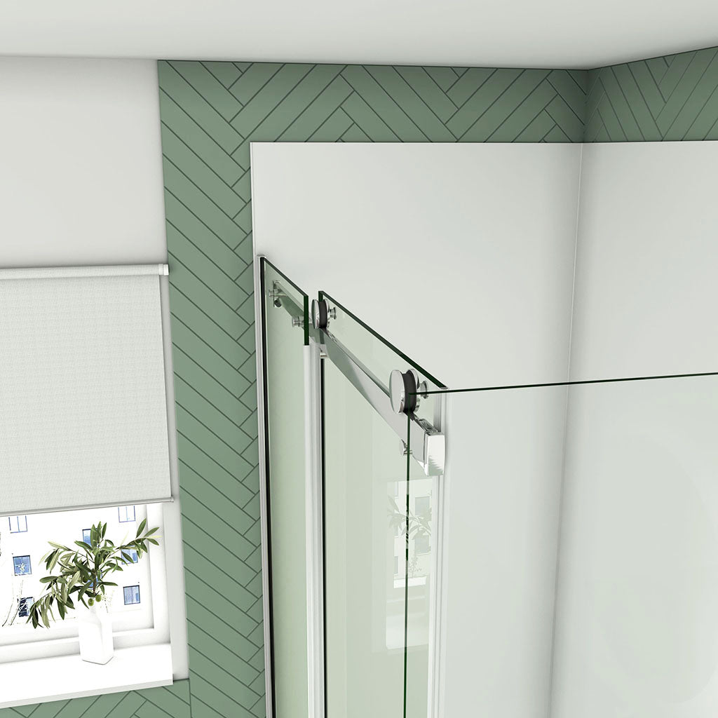 Duschkabine 195 Höhe duschschiebetür glas 110 mit Seitenwand 90 cm Duschwanne badezimmer ideen