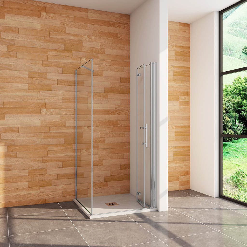 Duschkabine 197 Höhe Falttür mit Seitenwand 90x100 cm badezimmer ideen