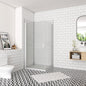 Duschkabine 760x760 H.1850 mm Drehtür Eckeinstieg Wandverkleidung für badezimmer