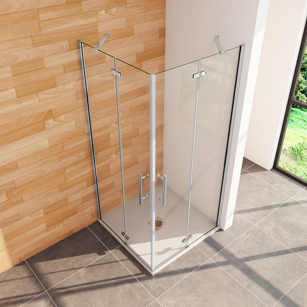 Duschkabine 760x760 H.1950 mm Drehtür Eckeinstieg für badezimmer