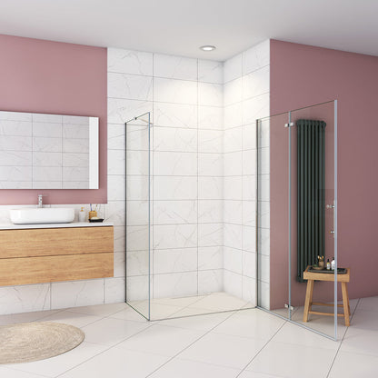Duschkabine 76x70 H.185 cm Falttür mit Seitenwand für badezimmer