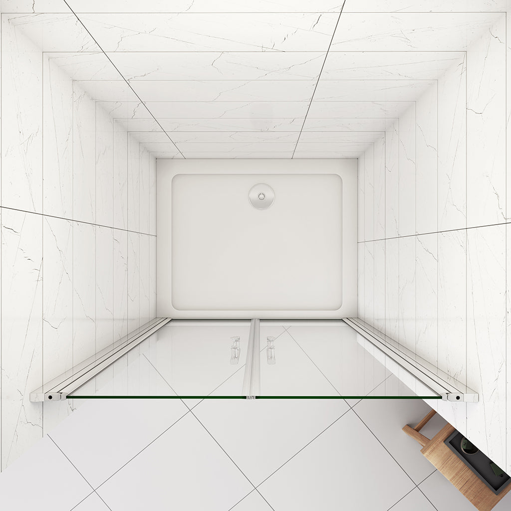 Duschkabine 80 H.195 cm Doppelpendeltüren Duschtasse 140x80cm für badezimmer