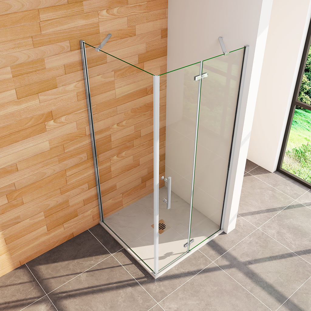 Duschkabine 800x1000 H.1850 mm Drehtür mit Seitenwand für badezimmer