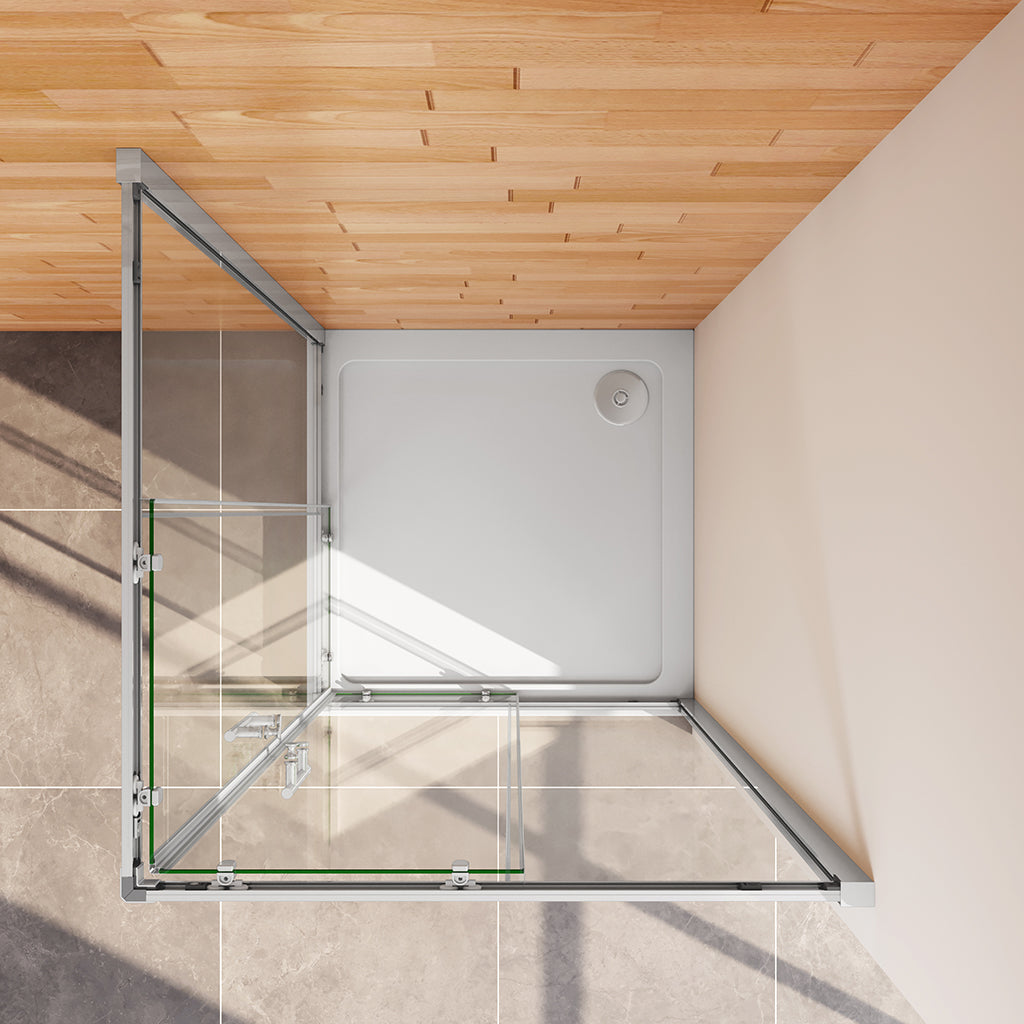 Duschkabine 800x760 H.1850 mm Schiebetür Eckeinstieg Duschtasse für badezimmer