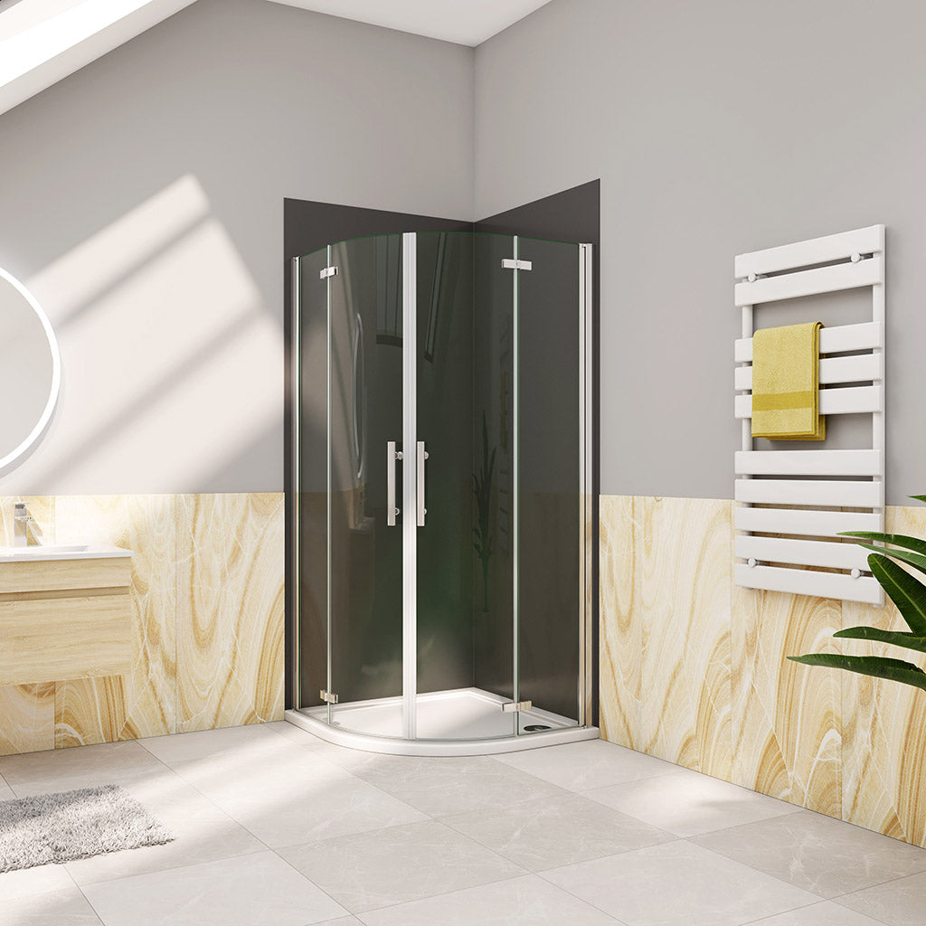 Duschkabine 800x800 H.1950 mm Falttür Runddusche Eckeinstieg für badezimmer