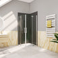 Duschkabine 800x800 H.1950 mm Falttür Runddusche Eckeinstieg für badezimmer
