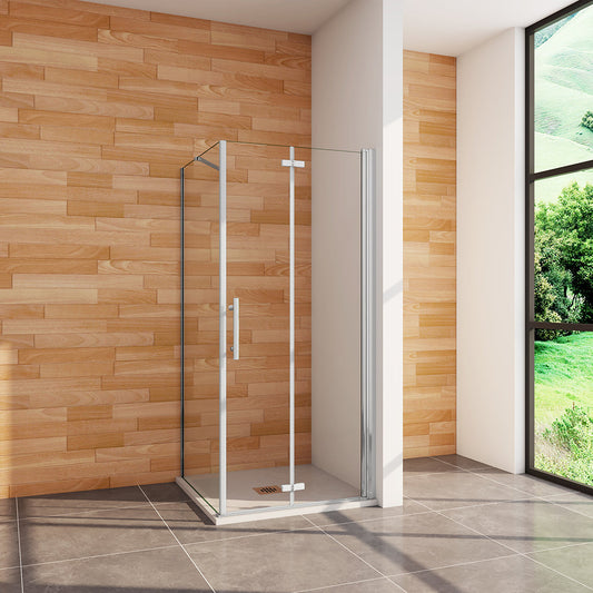 Duschkabine 800x800 H 1970 mm Falttür mit Seitenwand für badezimmer