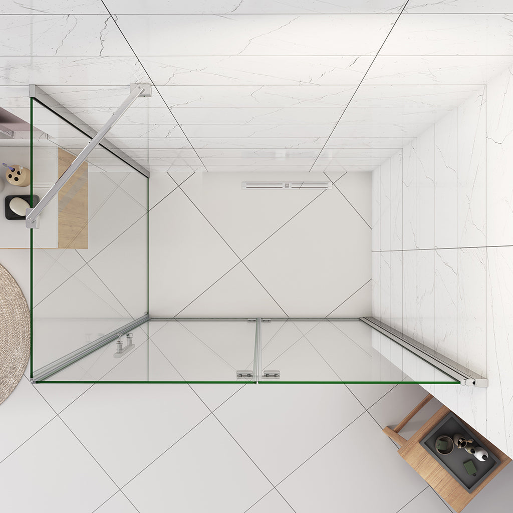Duschkabine 80x70 H.185 cm Falttür mit Seitenwand badezimmer ideen