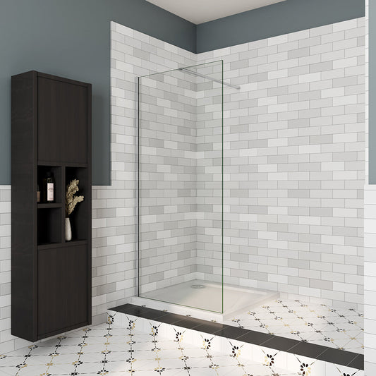 Duschkabine 860 H.1850 mm Walk in Duschwand mit Stabilisationsstange 1400mm badezimmer ideen